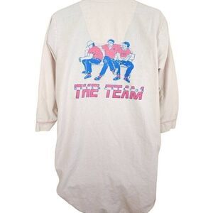 Vintage Esleep Pajamas Womens Size Medium Pink 80s 90s Sleep Shirt Striped